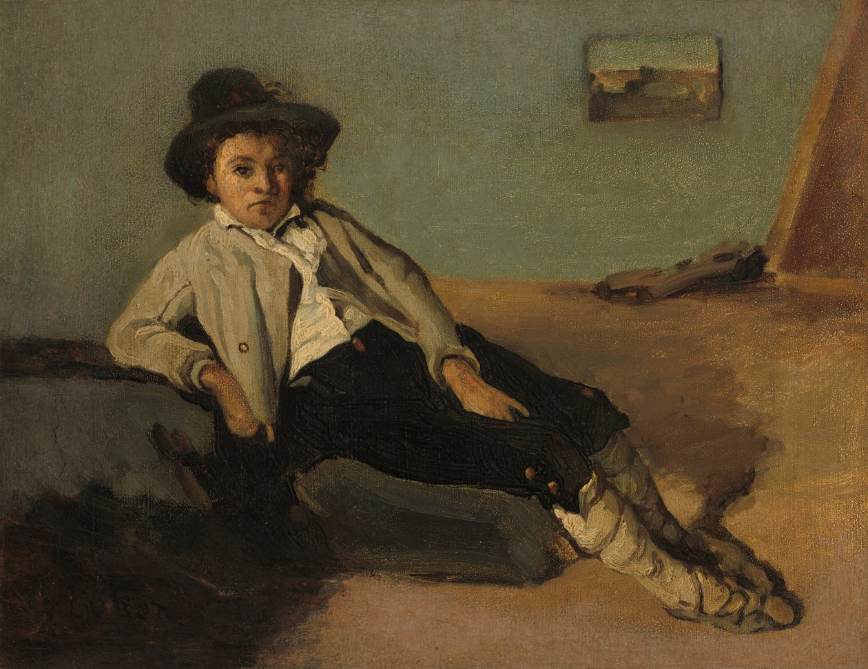 Garçon paysan italien - Jean Baptiste Camille Corot