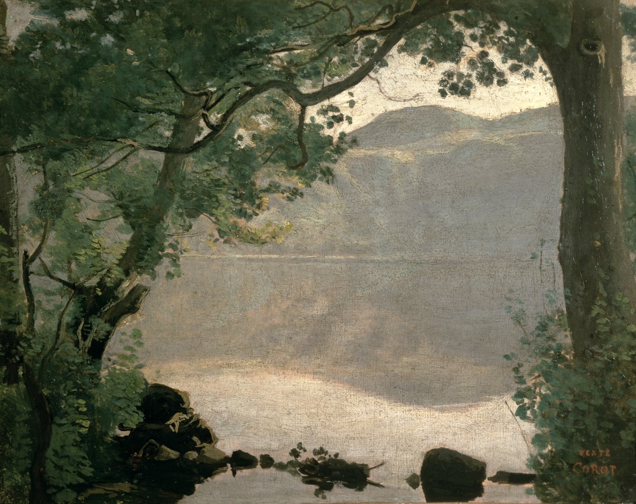 Lac de Nemi, 1843 - Jean Baptiste Camille Corot