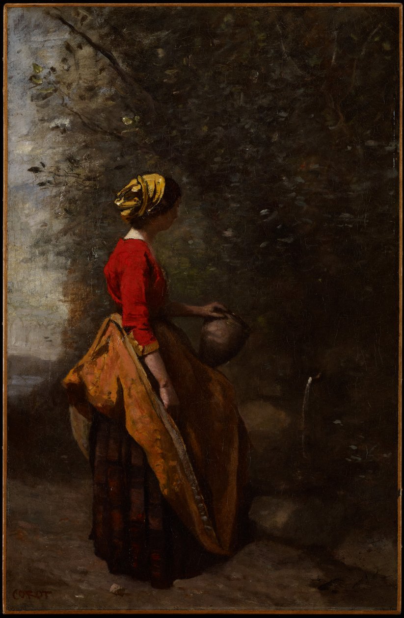 Jeune paysanne à la source, vers 1860-65 - Jean Baptiste Camille Corot