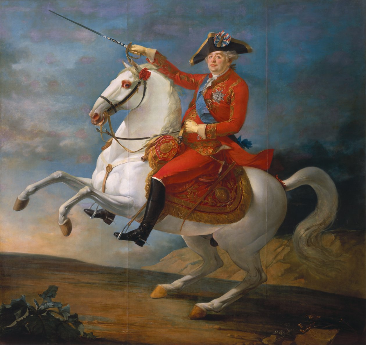 Portrait équestre de Louis XVI (1754-93) 1791 - Jean Baptiste Francois Carteaux