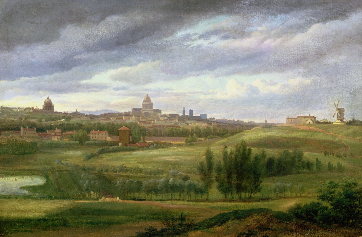 Vue de Paris depuis la Butte aux Cailles, Gentilly - Jean Baptiste Gabriel Langlace