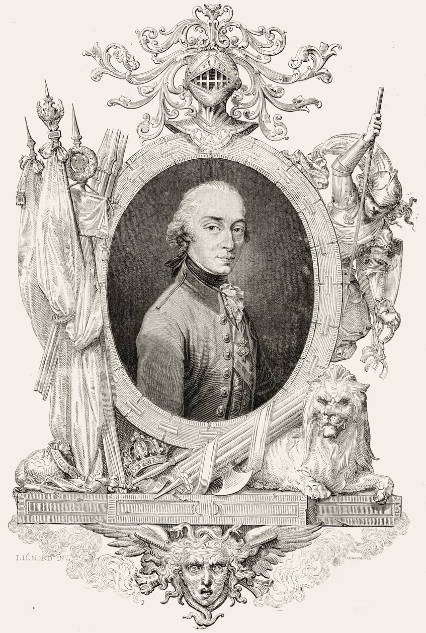 Portrait de Charles Edward Stuart (1720-88) le Jeune Prétendant, gravé par Stephane Pannemaker (1847-1930) - Jean Baptiste Lienard