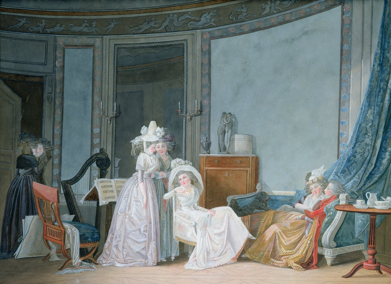 Réunion dans un salon, 1790 - Jean Baptiste Mallet