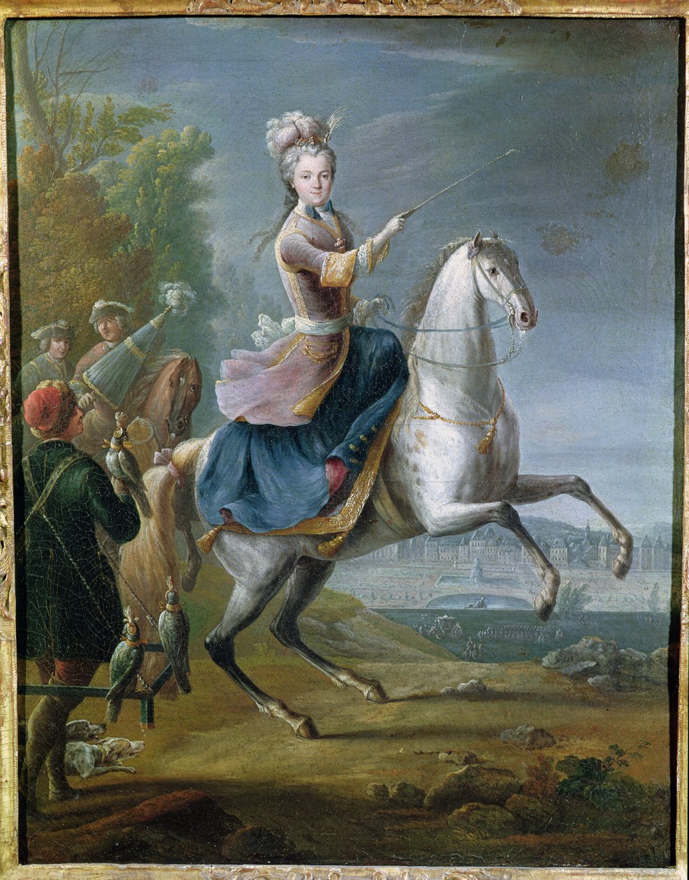 Portrait équestre de Maria Leszczynska (1703-68) - Jean Baptiste Martin