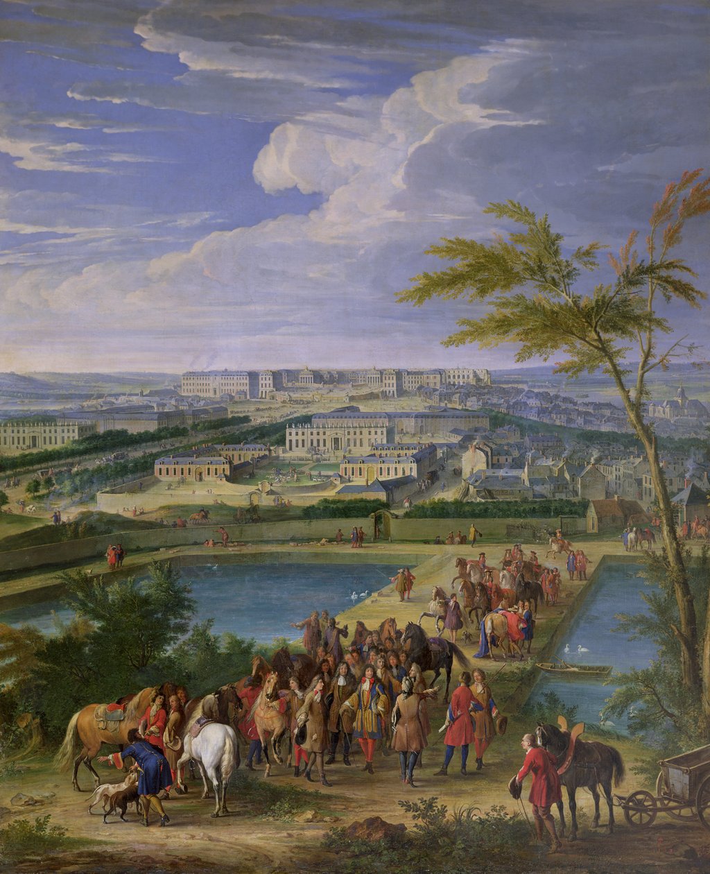 La Ville et le Château de Versailles depuis la Butte de Montboron, où Louis XIV (1638-1715) avec Louvois, Mansart et Le Nôtre ont vu l