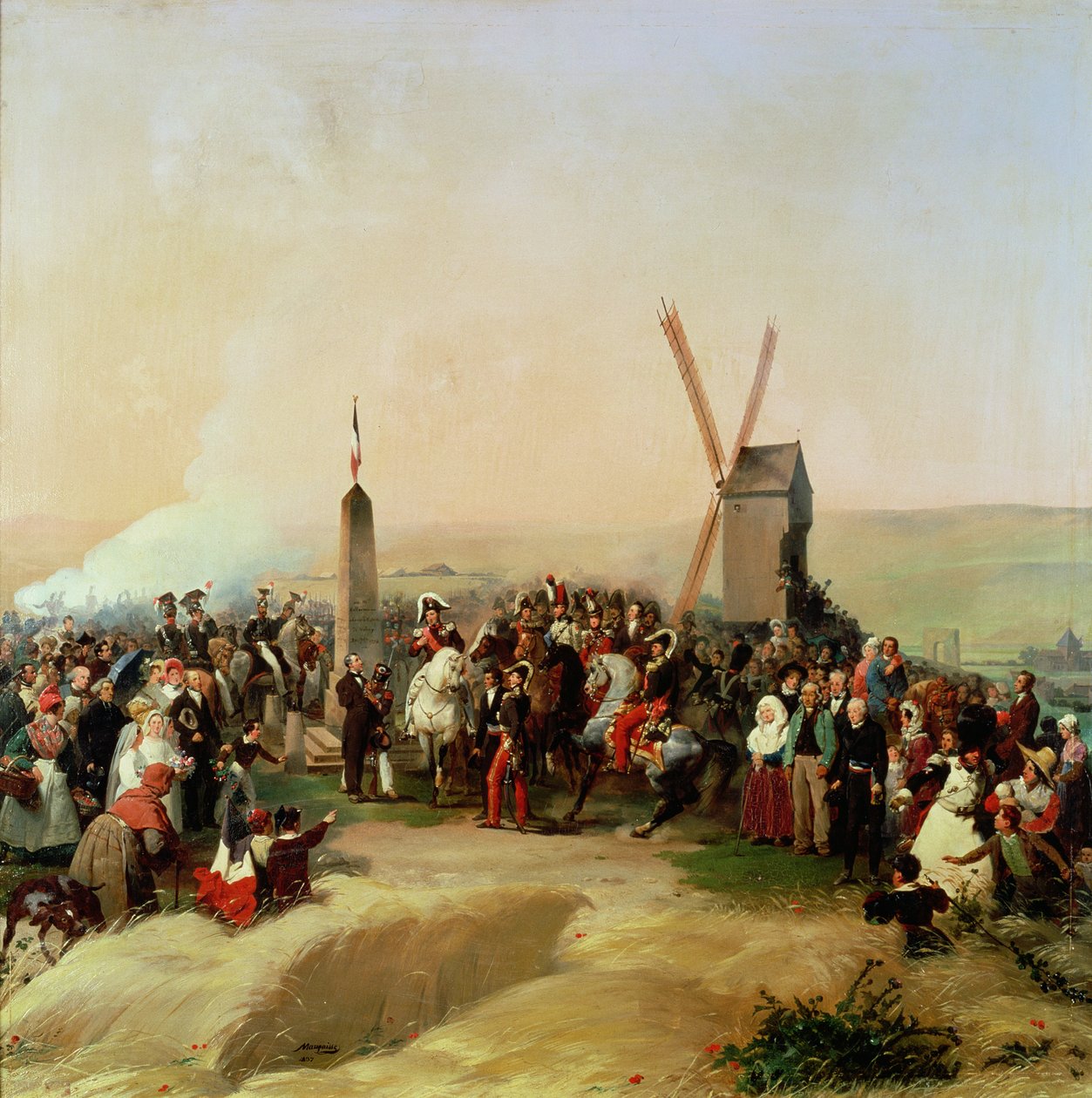 Louis-Philippe (1773-1850) visitant le champ de bataille de Valmy le 8 juin 1831 - Jean Baptiste Mauzaisse