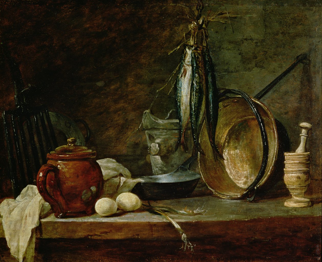Nature morte : Menu de jour de jeûne, 1731 - Jean Baptiste Simeon Chardin
