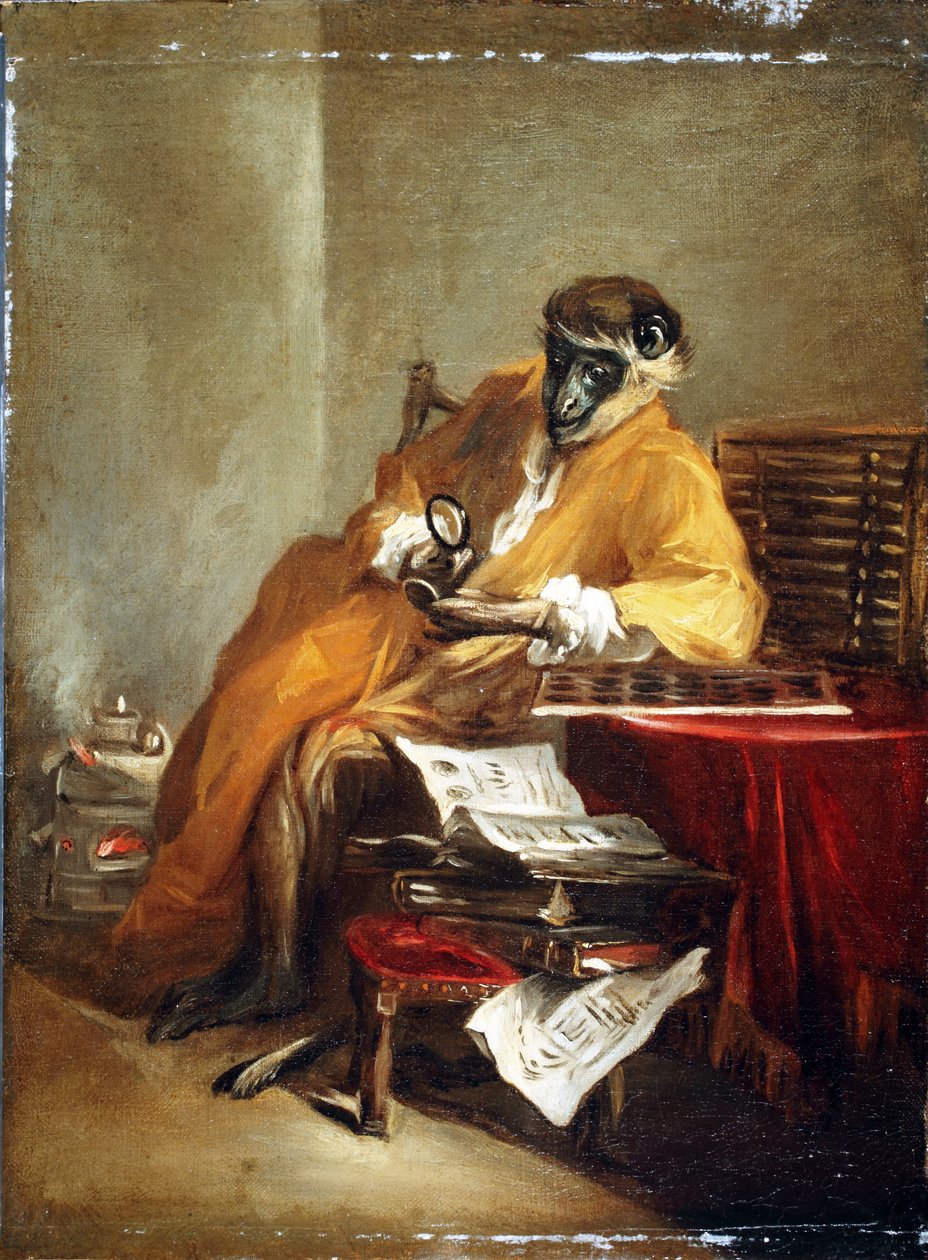 Le singe antiquaire, après 1740 - Jean Baptiste Simeon Chardin