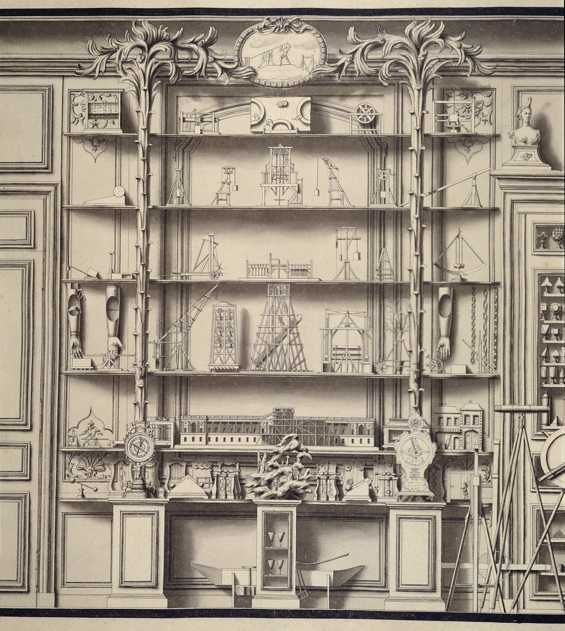 Modèles des Forces Movvantes, du Cabinet de Physique de Bonnier de la Mosson - Jean Baptiste, the Younger Courtonne