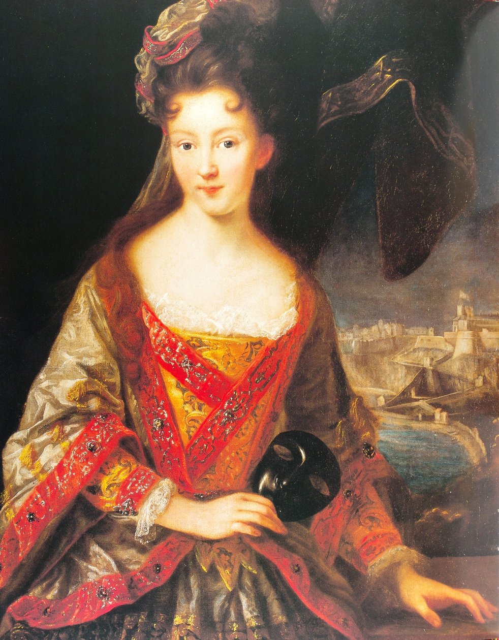 Louise Hippolyte Grimaldi avec une vue surplombant Monaco - Jean Baptiste van Loo