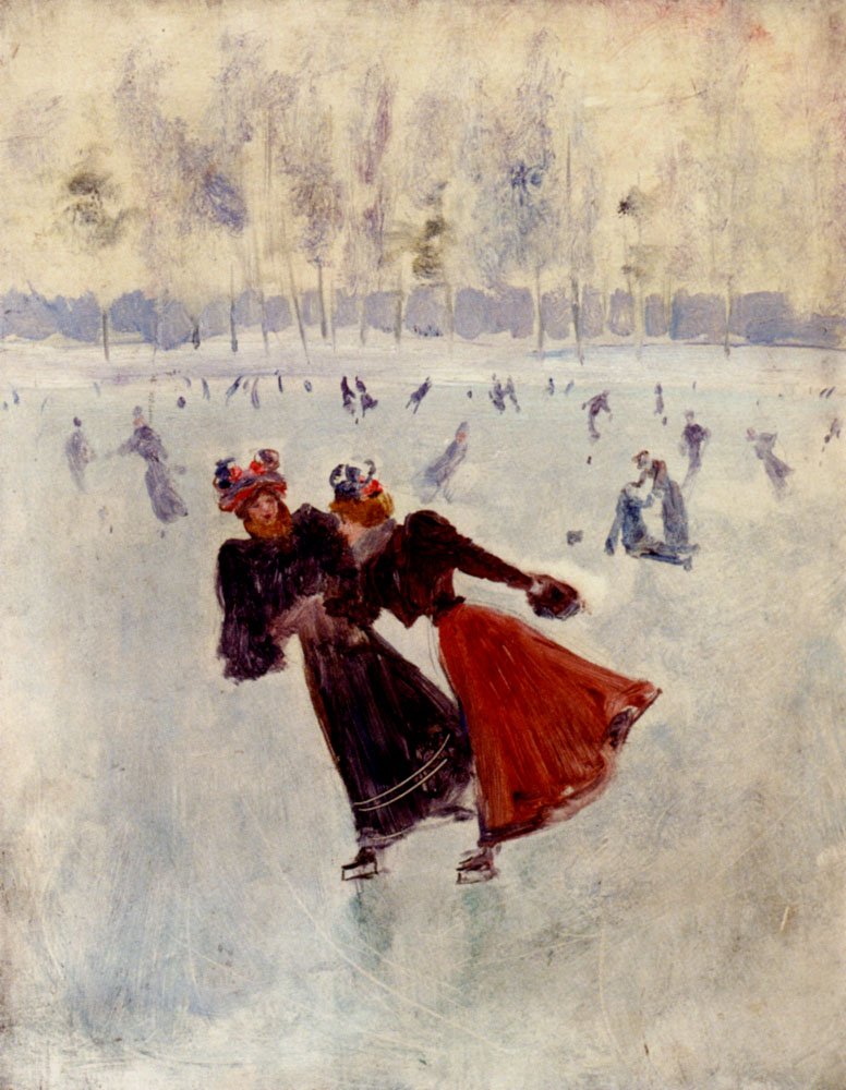 Femmes patinant - Jean Beraud