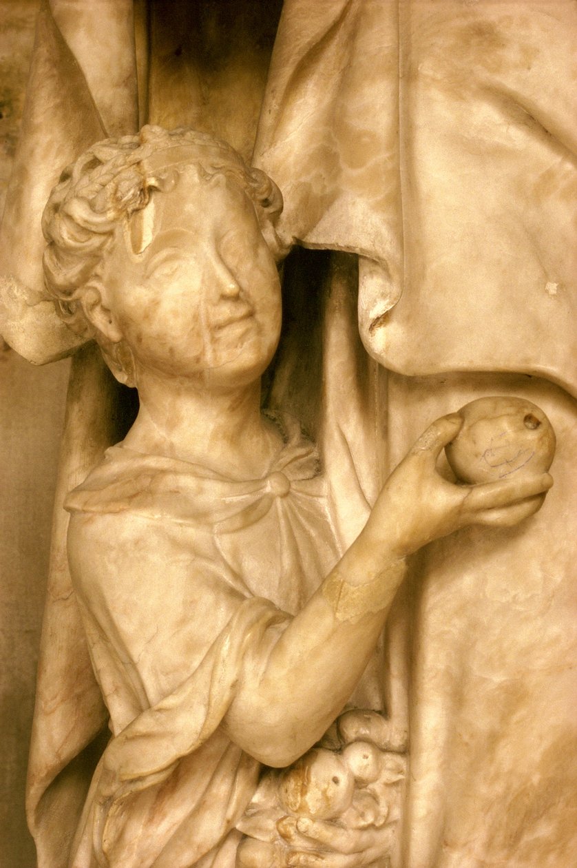 Sainte Anne et sa fille la Vierge Marie (détail de Marie) - Jean Bullant
