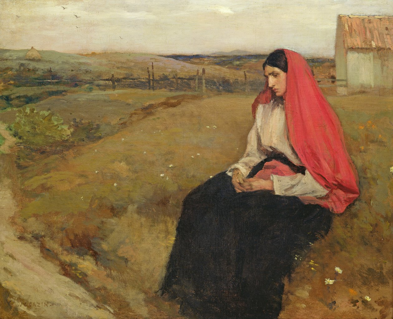 Femme dans un paysage - Jean Charles Cazin
