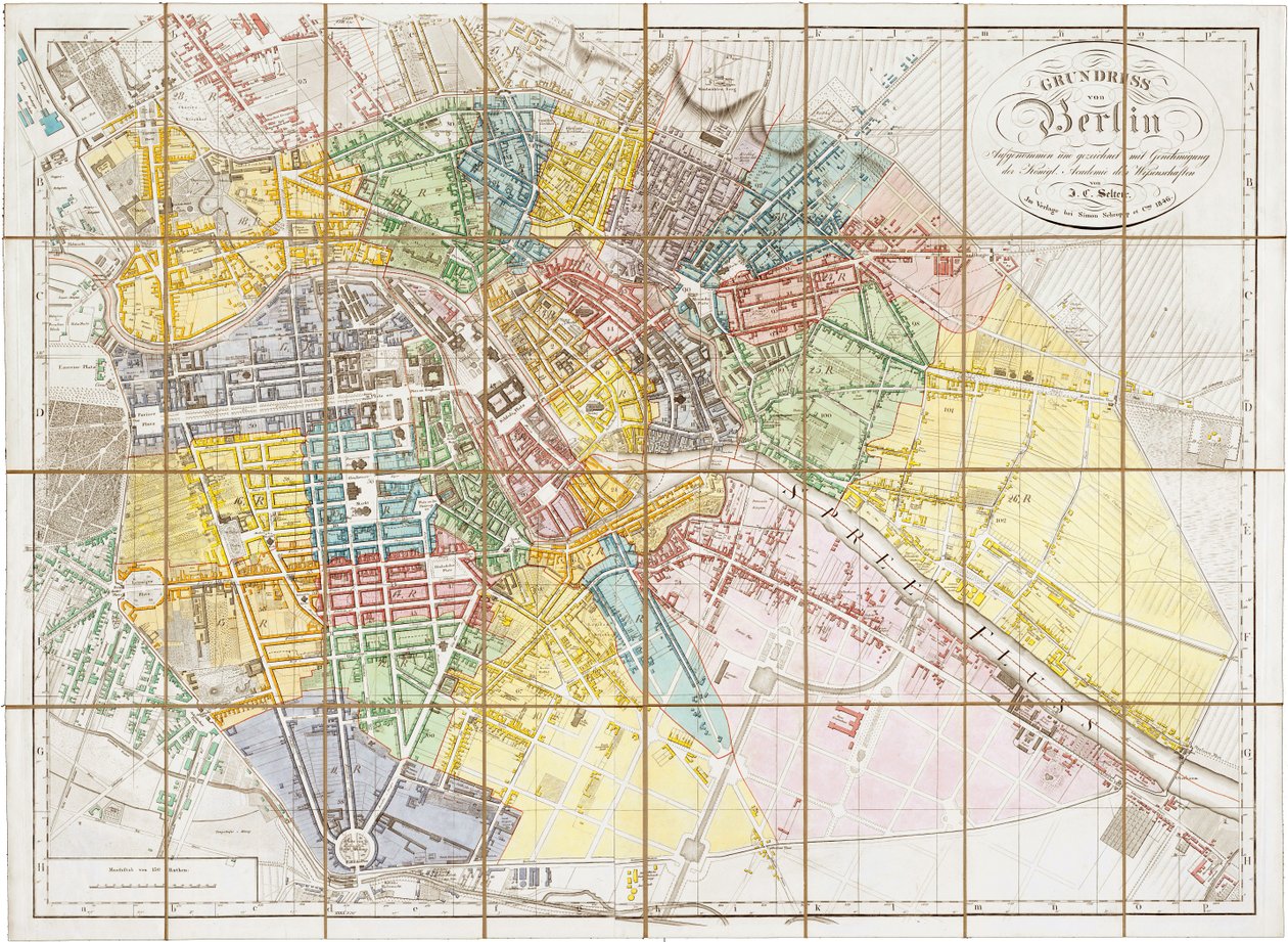 Plan de Berlin relevé et dessiné avec l