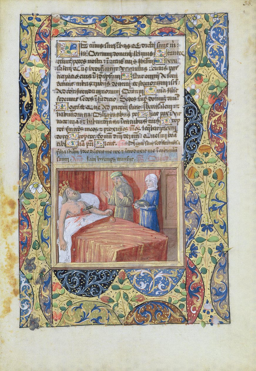 Le roi avec un couteau plongé dans son cœur, du 
