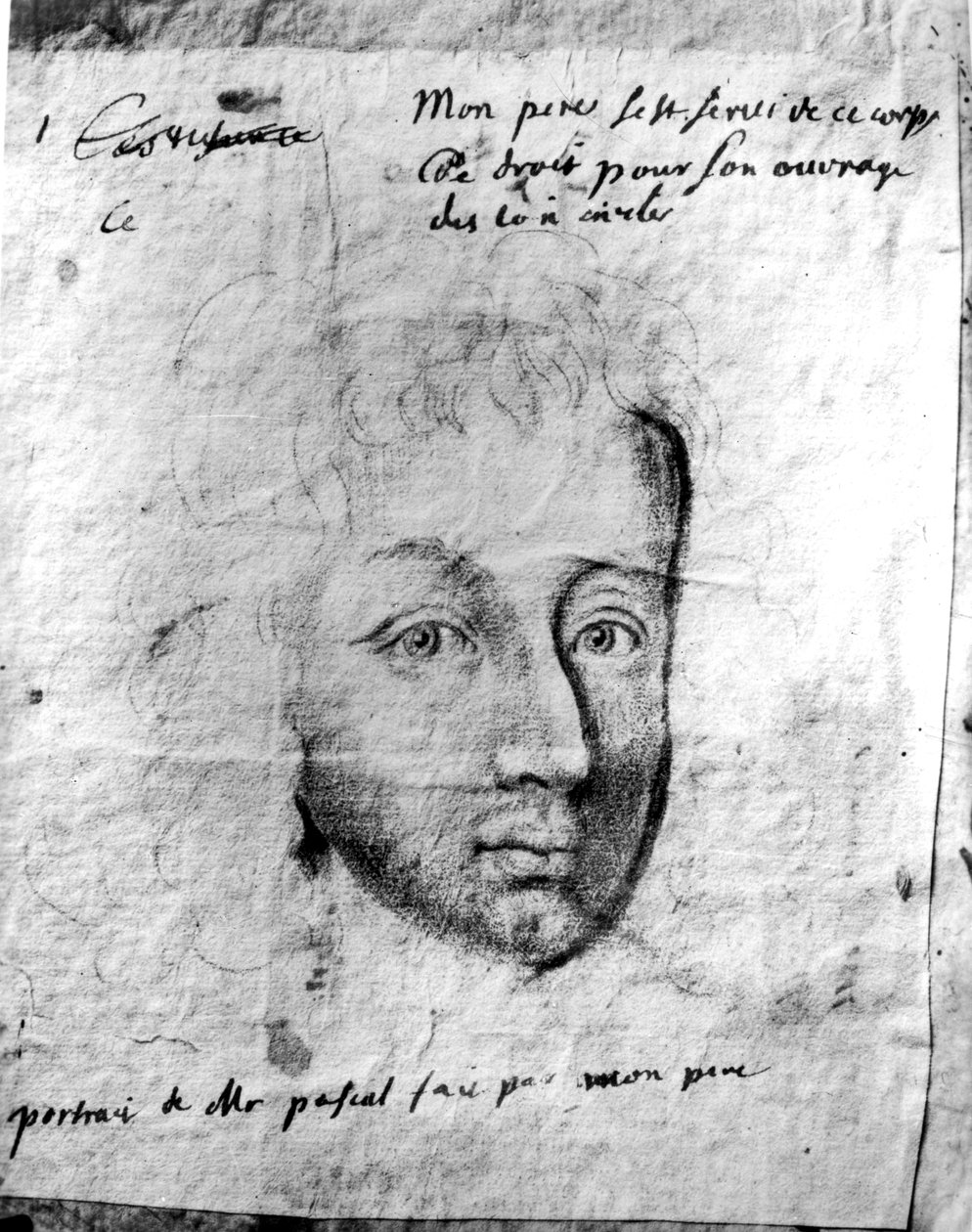 Portrait de Blaise Pascal (1623-62) par son ami - Jean Donnat