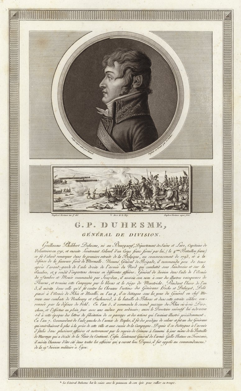 Portrait de Guillaume Philibert Duhesme - Jean Duplessi Bertaux