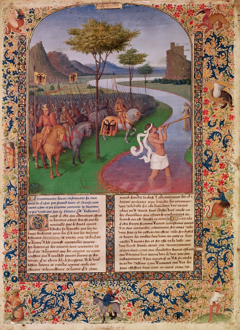 Jules César traversant le Rubicon, vers 1470 (détail) - Jean Fouquet