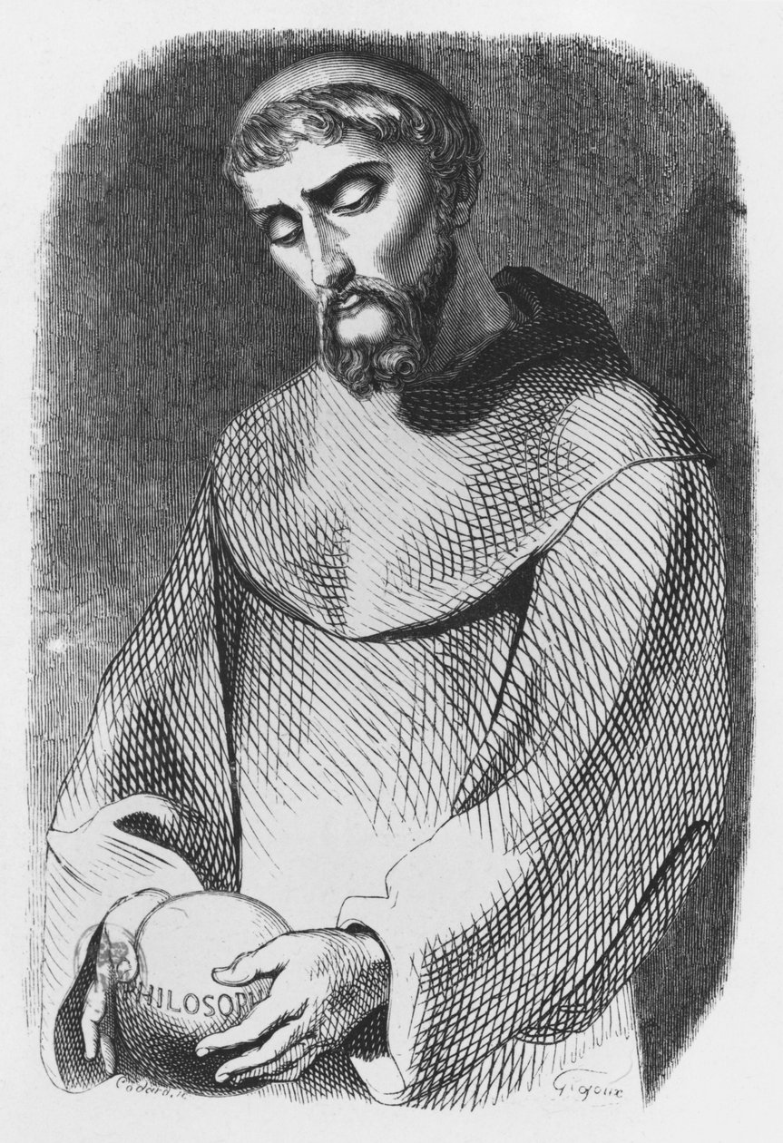 Abélard en moine à Saint-Gildas-de-Rhuys, illustration des 
