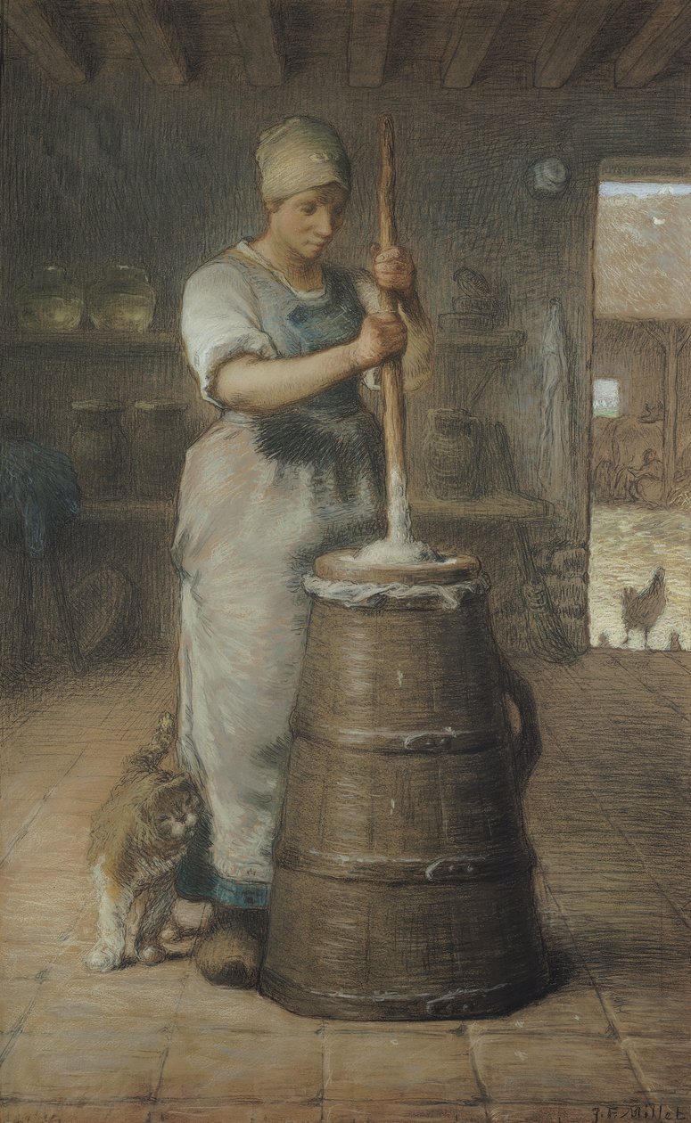 Barattage du beurre, 1866-68 - Jean Francois Millet
