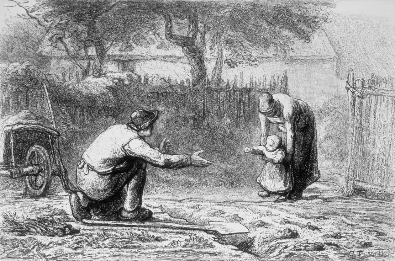 Les premiers pas - Jean Francois Millet
