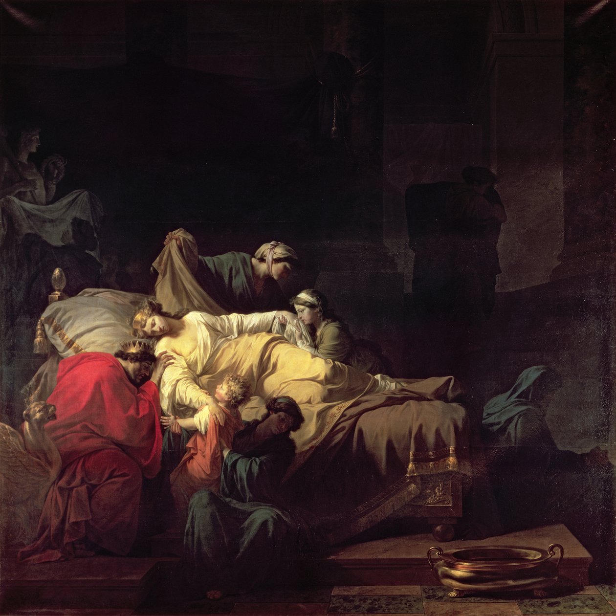 Alceste se sacrifie pour sauver son mari Admète, roi de Phères, 1785 - Jean François Pierre Peyron