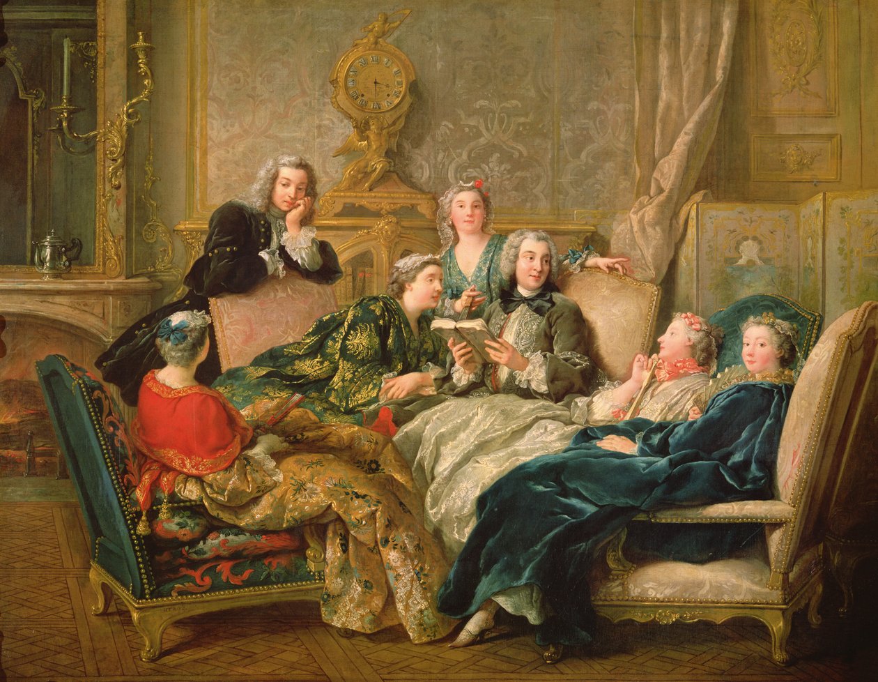 La Lecture de Molière, c.1730 - Jean François de Troy