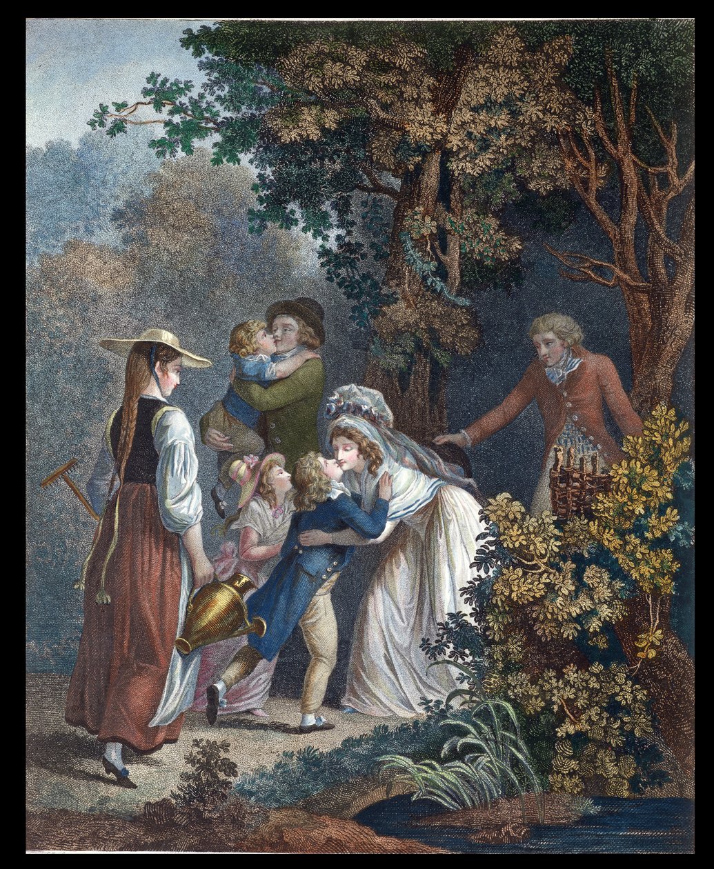 Élysée, fin du XVIIIe siècle (gravure en couleur) - Jean Frederic Schall