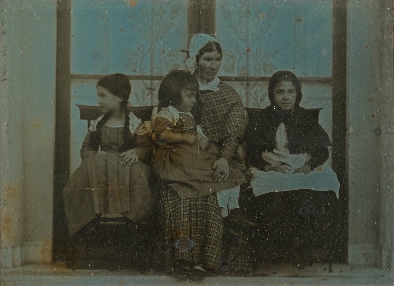 (Portrait de groupe de deux enfants et deux servantes de Jean-Gabriel Eynard) - Jean Gabriel Eynard