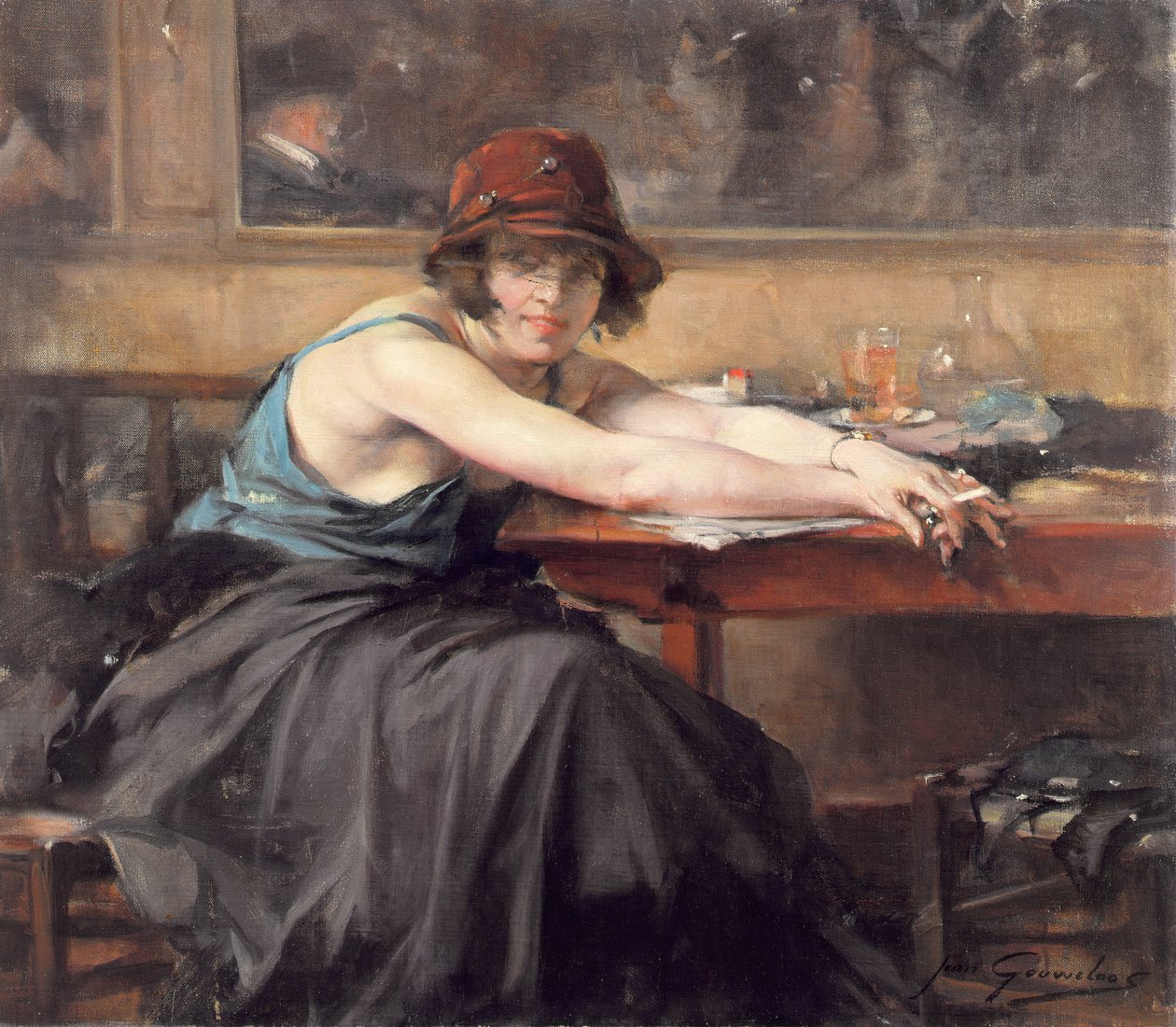 Au Café - Jean Gouweloos