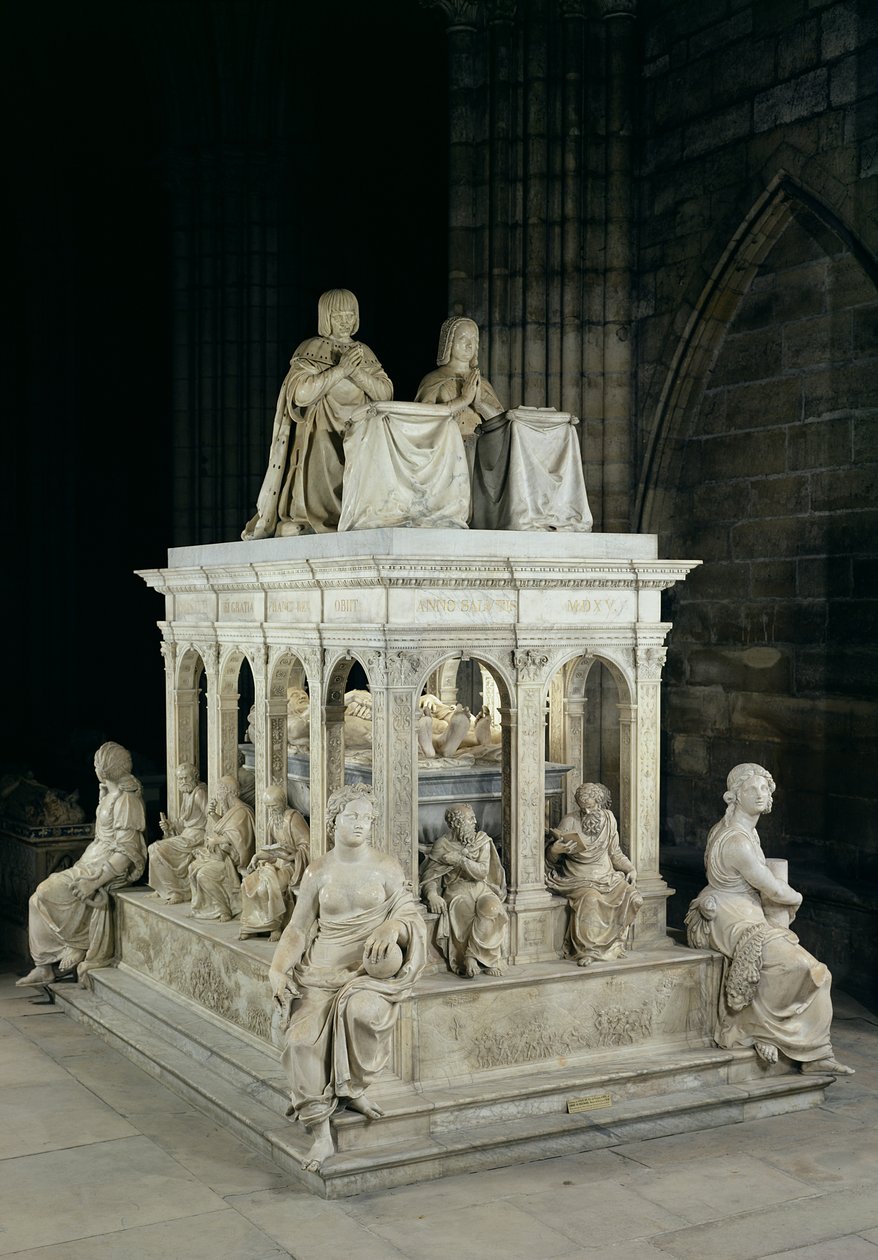 Vue du tombeau de Louis XII (1462-1515) et d