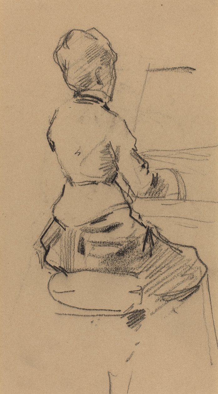 Jeune Femme Assise au Piano [verso], c.1890 - Jean Louis Forain