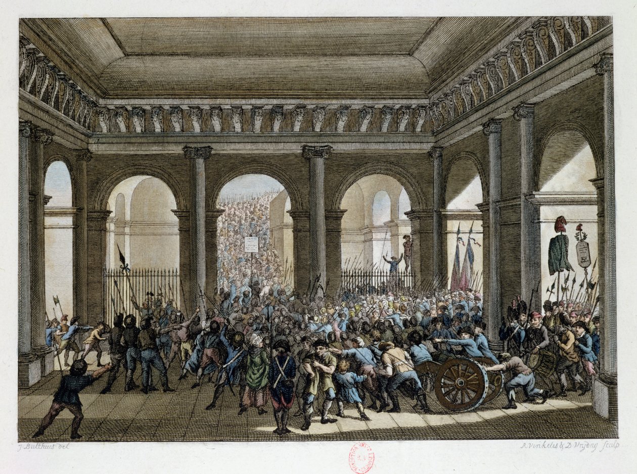 Le peuple parisien envahissant les Tuileries (20 juin 1792), 1792 - Jean Louis the Younger Prieur