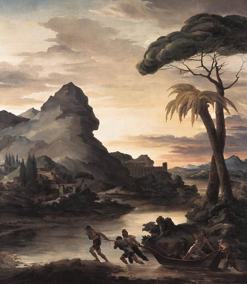 Paysage héroïque avec des pêcheurs - Theodore Gericault