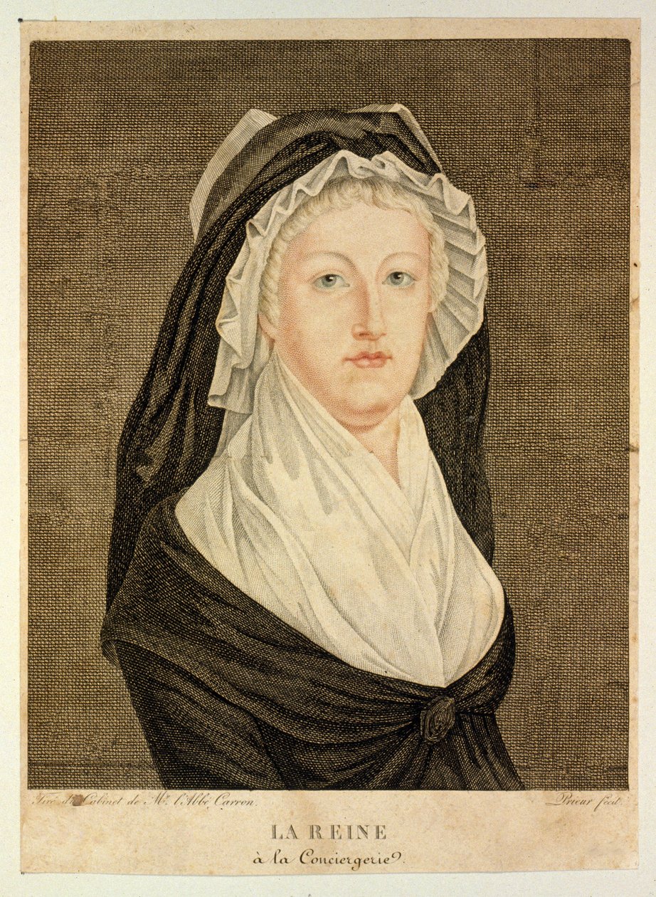 La reine dans une cellule de prison à la Conciergerie - Jean Louis the Younger Prieur