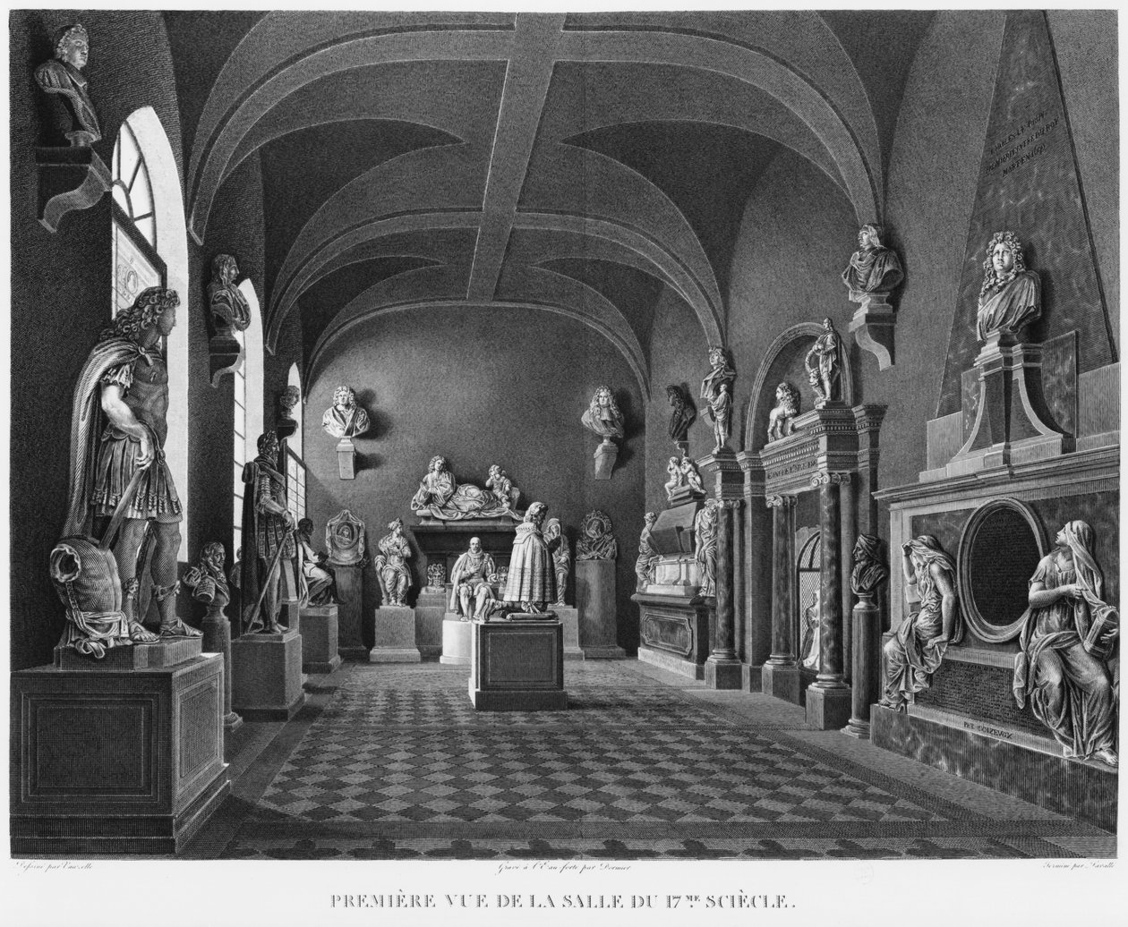 Première vue de la salle du XVIIe siècle, Musée des Monuments Français, Paris, illustration de 