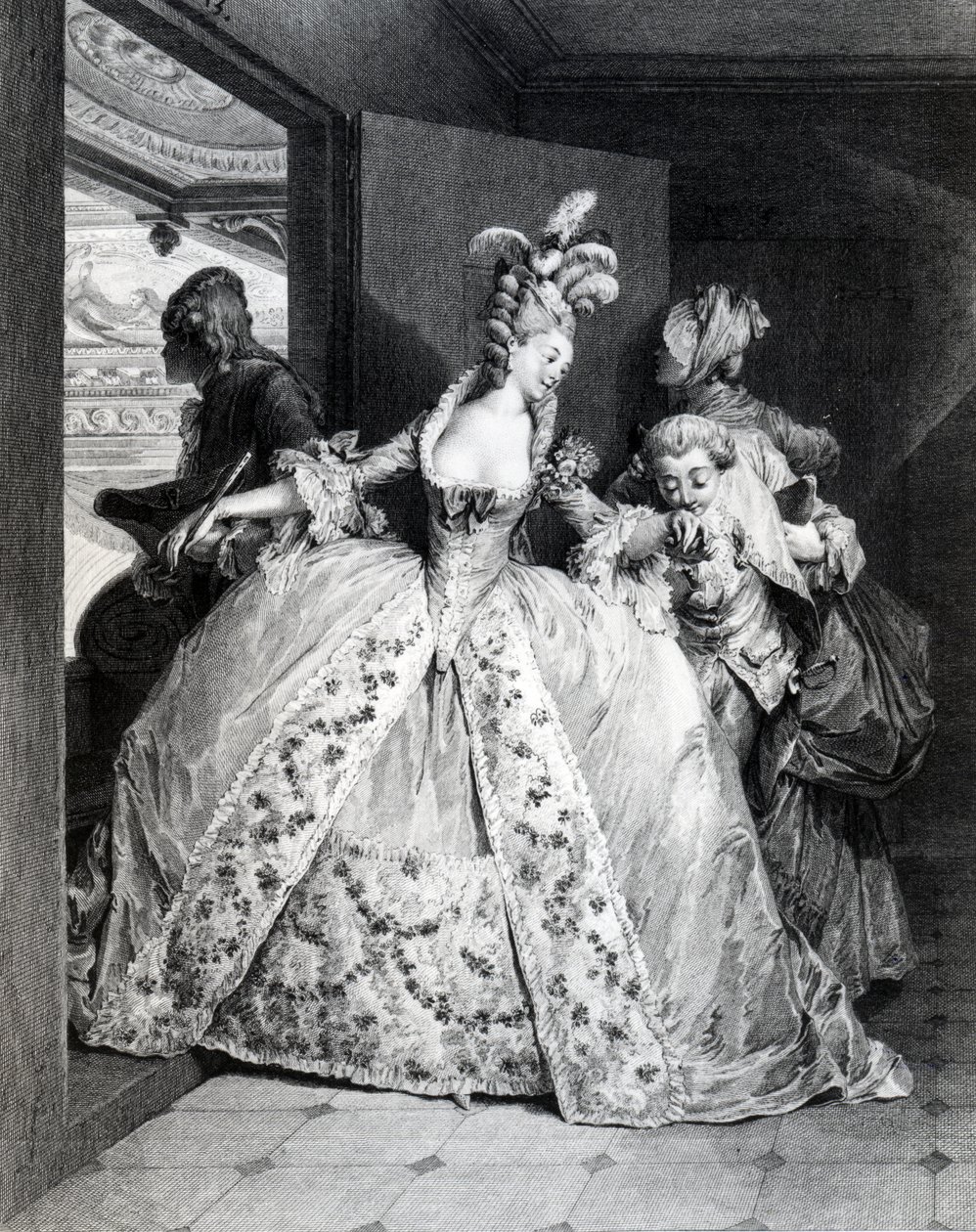 Adieux, gravé par Robert Delaunay, 1777 - Jean Michel the Younger Moreau