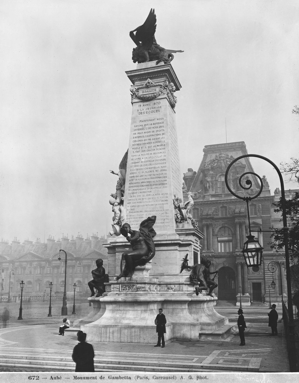 Monument à Léon Gambetta, cour Napoléon, Louvre, 1888 - Jean Paul Aube