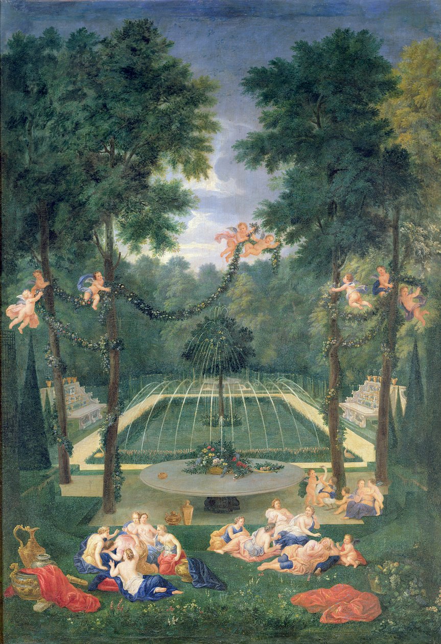 Bosquets de Versailles, vue du Marais avec Vénus et Echo, 1688 - Jean the Younger Cotelle