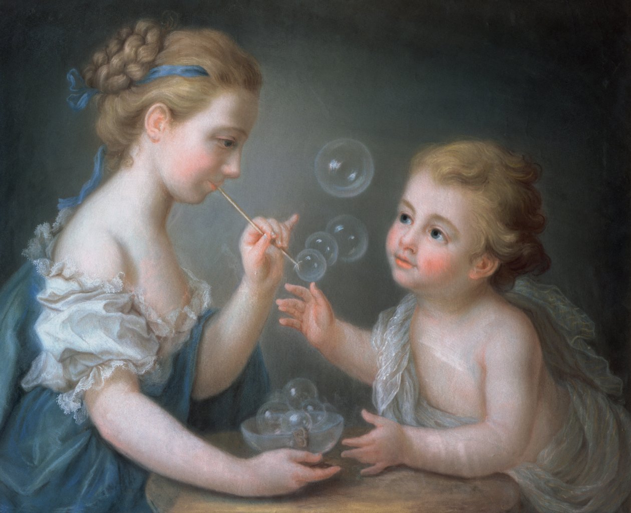 Enfants soufflant des bulles - Jean Étienne Liotard