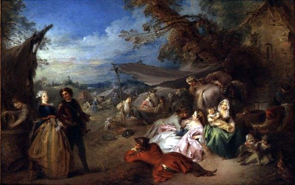 Troupes devant la taverne - Jean Baptiste Joseph Pater