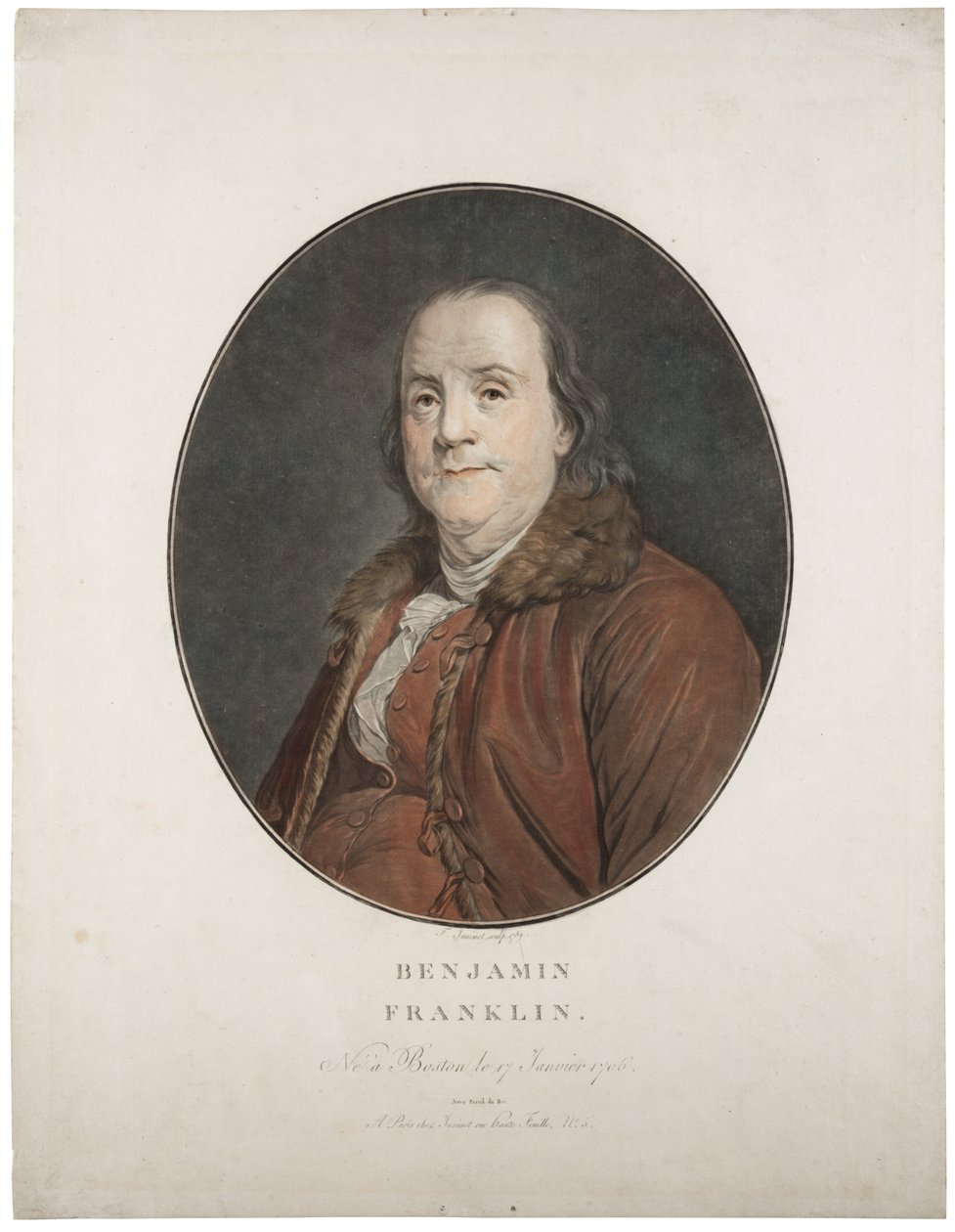 Benjamin Franklin, c.1789 - Jean Francois Janinet
