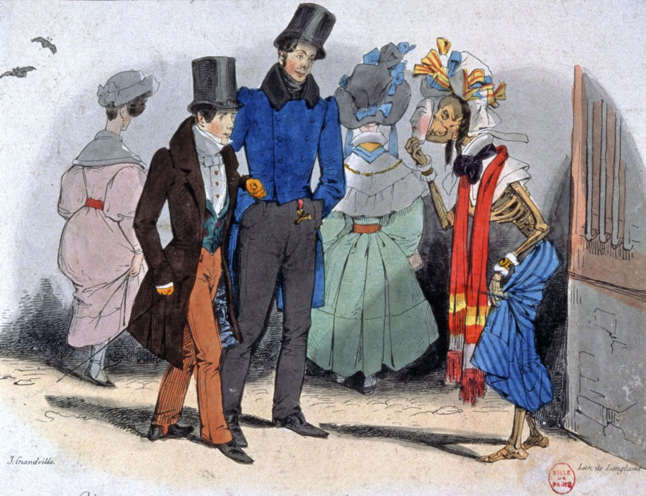 Prostituées répandant la syphilis, c.1850 (illustration) - Jean Jacques Granville