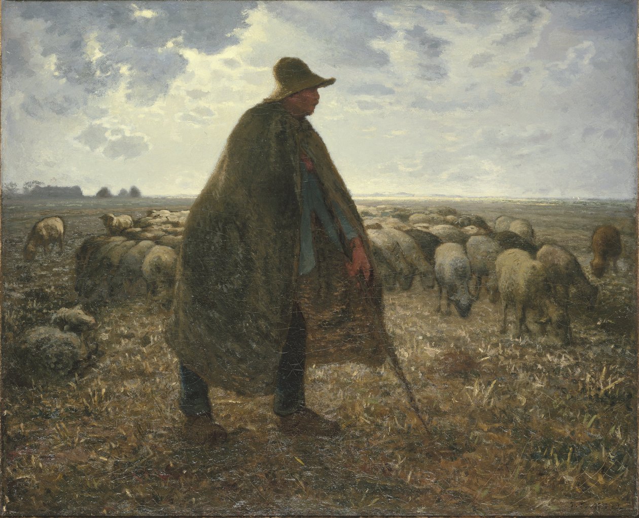 Berger gardant son troupeau - Jean Francois Millet