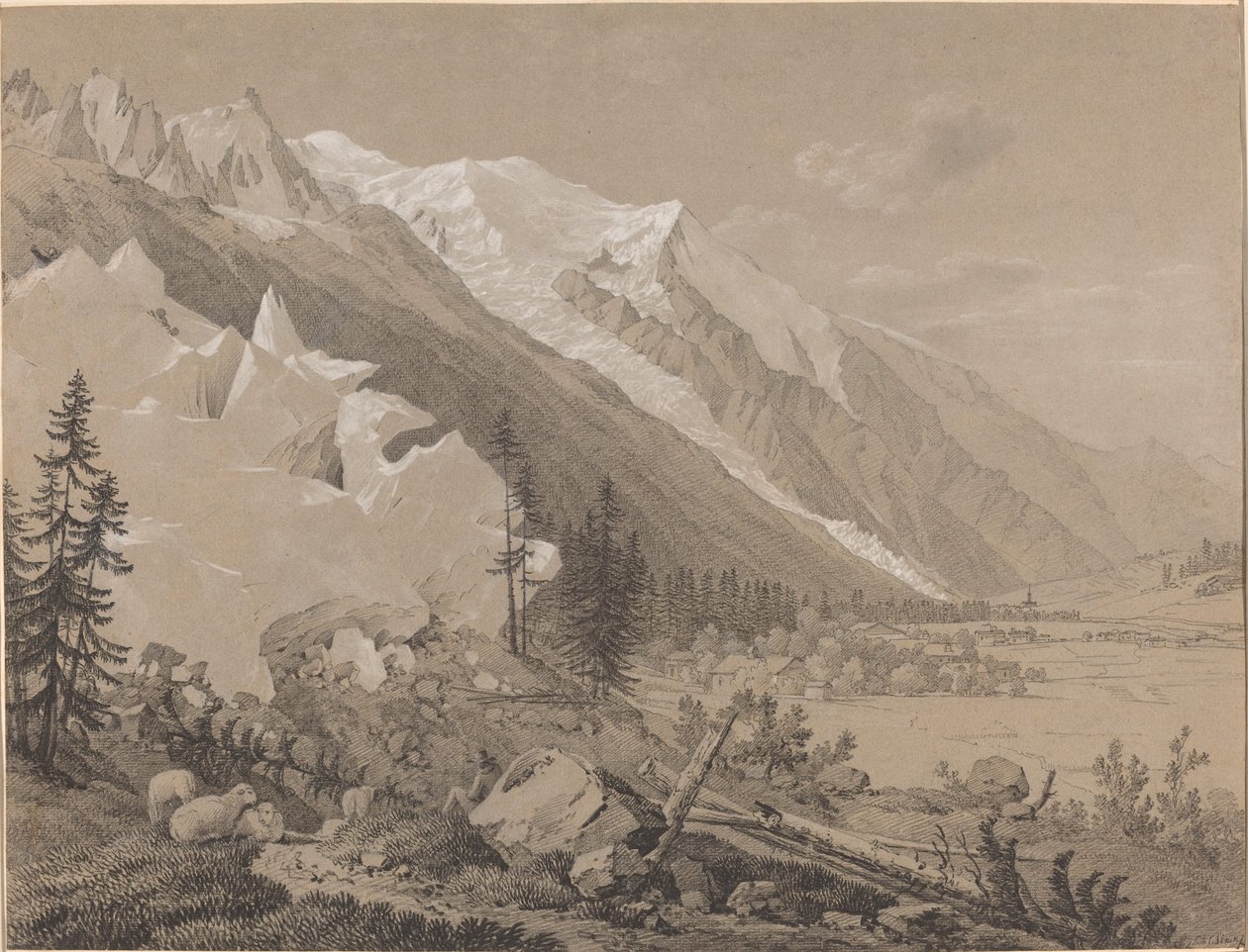 Vue du Mont Blanc - Jean Antoine Linck
