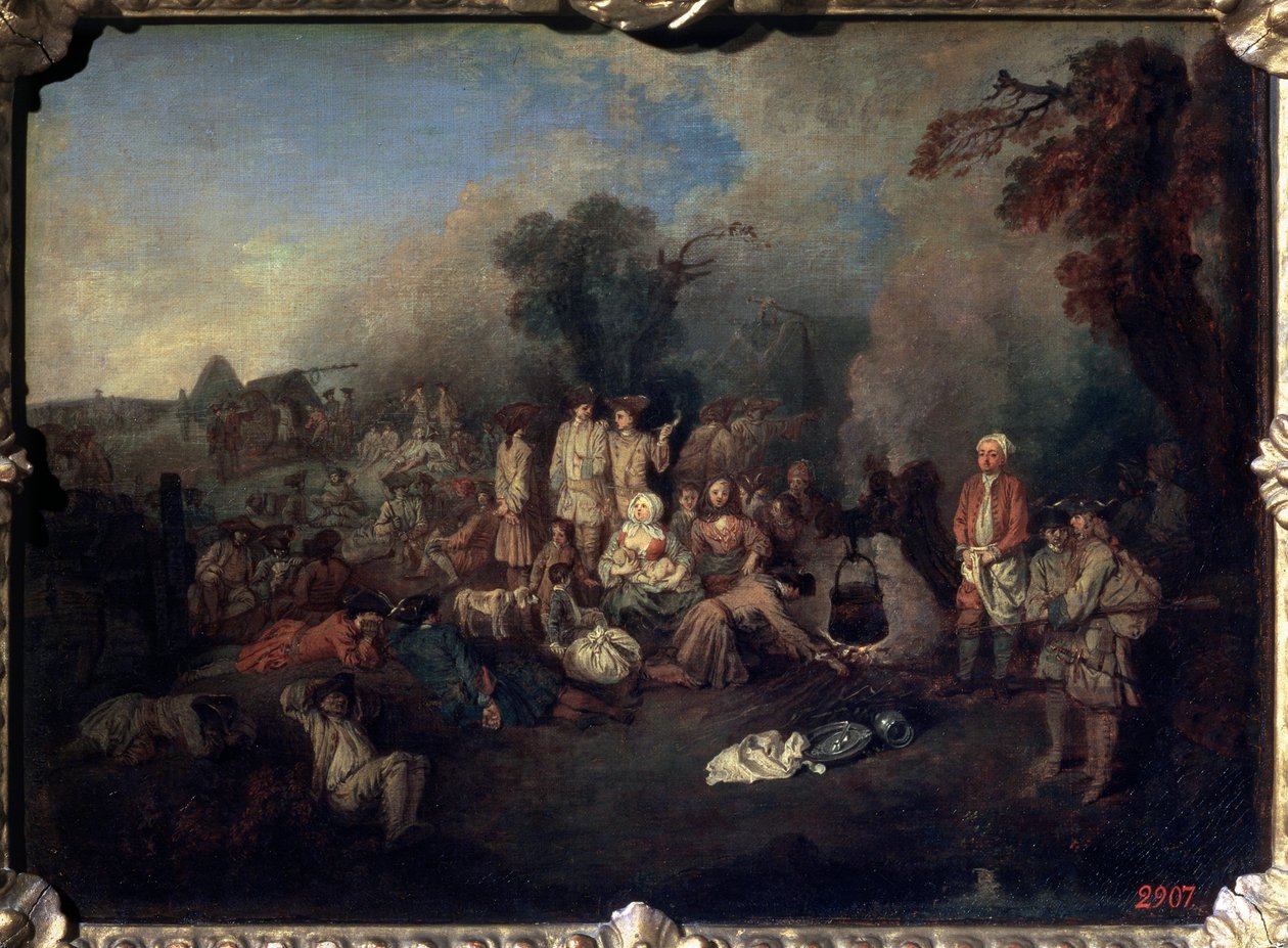 Bivouac - Jean Antoine Watteau
