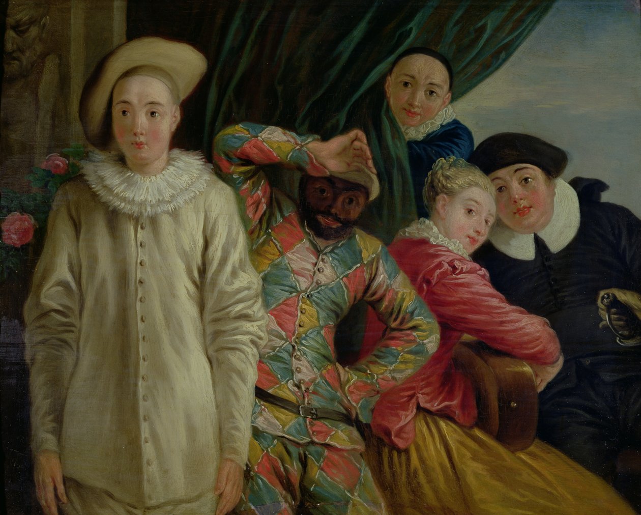 Arlequin, Pierrot et Scapin - Jean Antoine Watteau