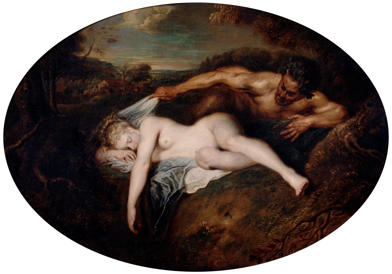 Nymphe et satyre, vers 1715 - Jean Antoine Watteau