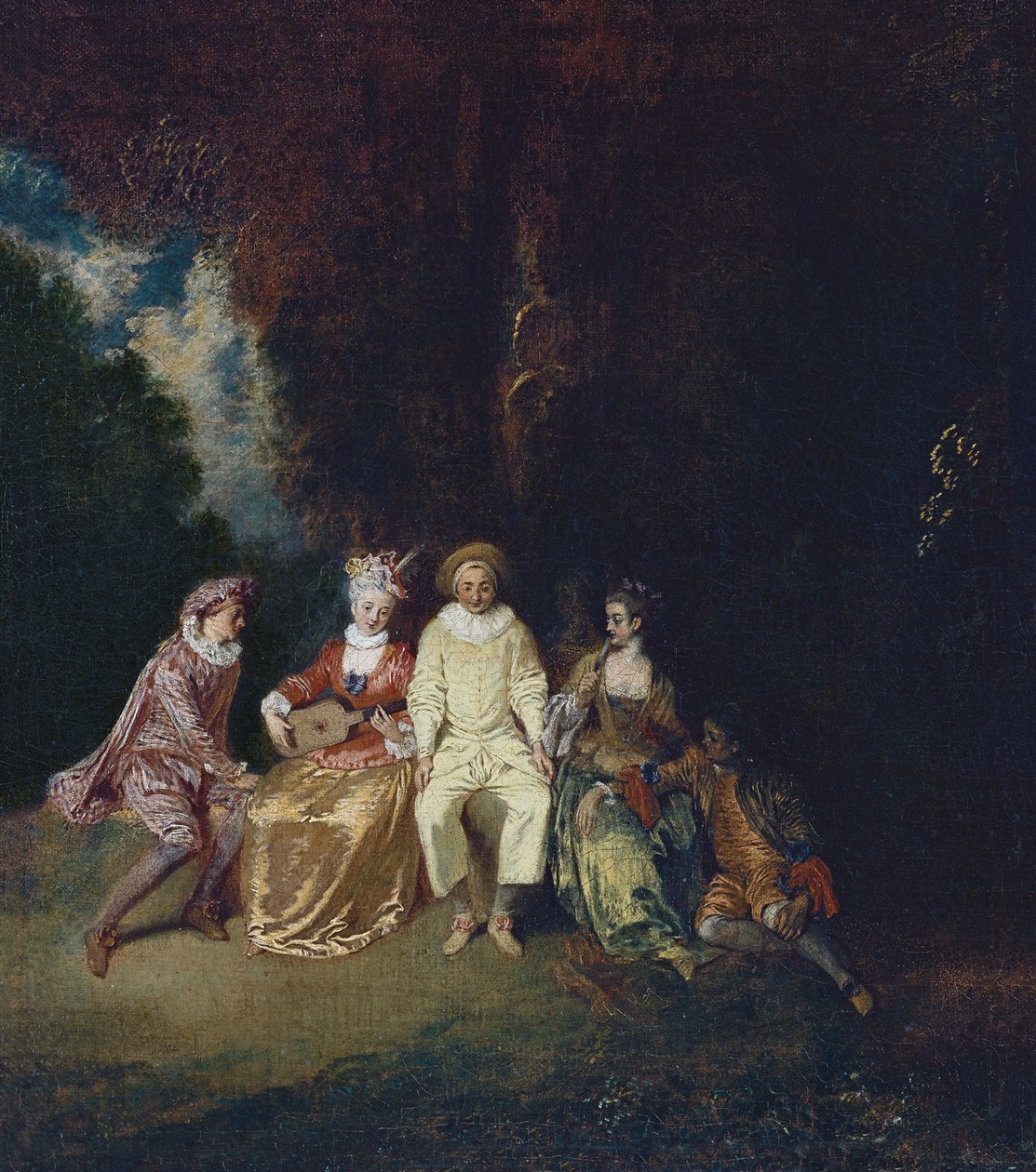 Pierrot Content, vers 1712 - Jean Antoine Watteau