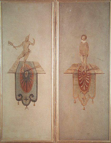 Pierrot (à droite) et Fou (à gauche) - Jean Antoine Watteau